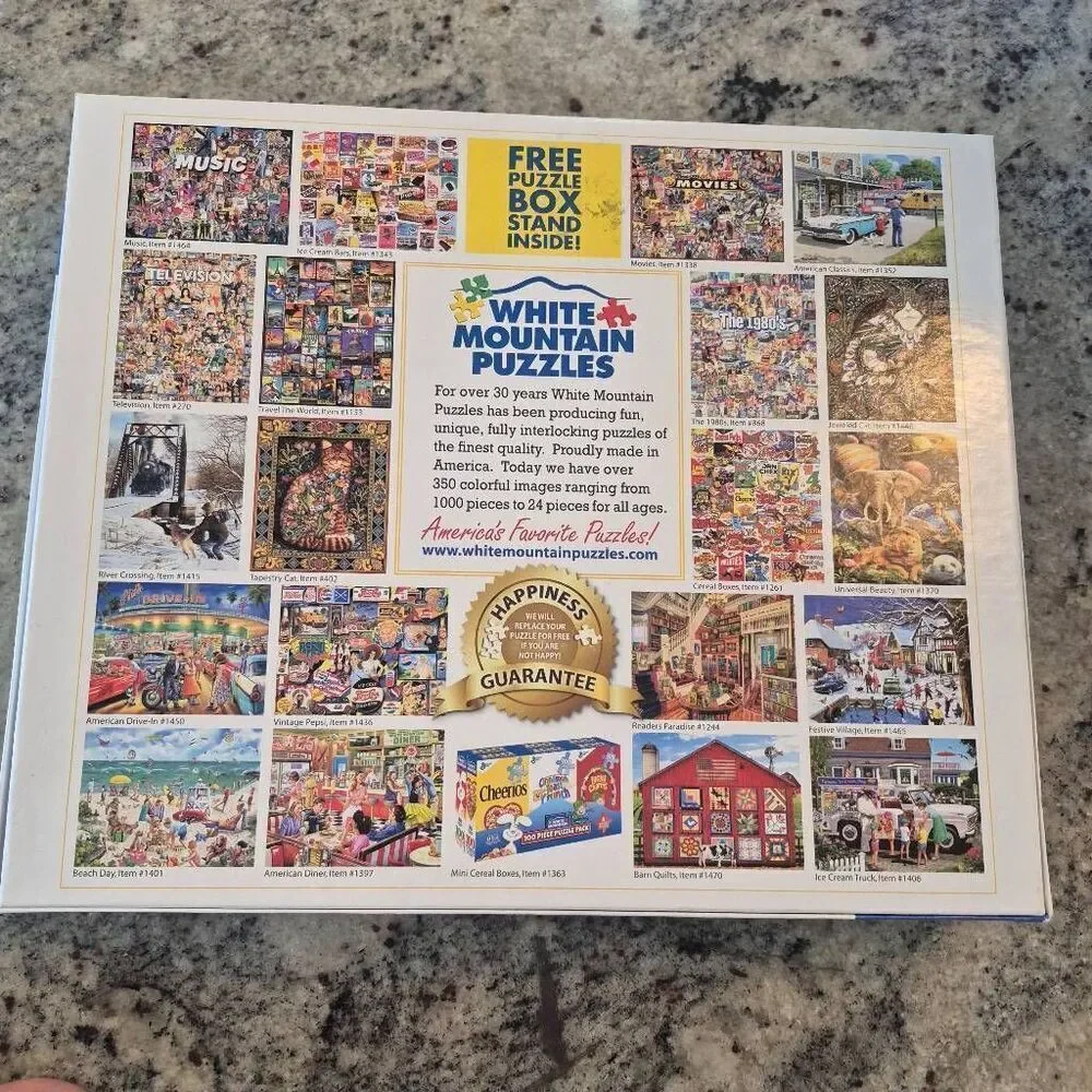 White Mountain Movies 1000 pc Jigsaw Puzzle, USED